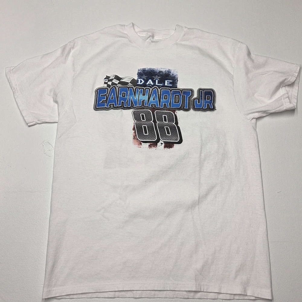 Dale Earnhardt JR. t-shirt. Mens Large White 88 Nationwide.
